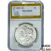 Image 1 : 1891-CC Morgan Silver Dollar PGA MS64
