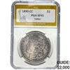 1890-CC Morgan Silver Dollar Tailbar PGA XF45