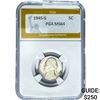 1945-S Silver Jefferson Nickel PGA MS64