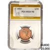 1850 Braided Hair Half Cent PGA MS64 RB