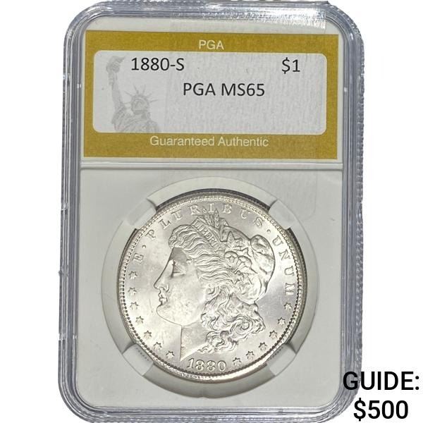 1800-S Morgan Silver Dollar PGA MS65