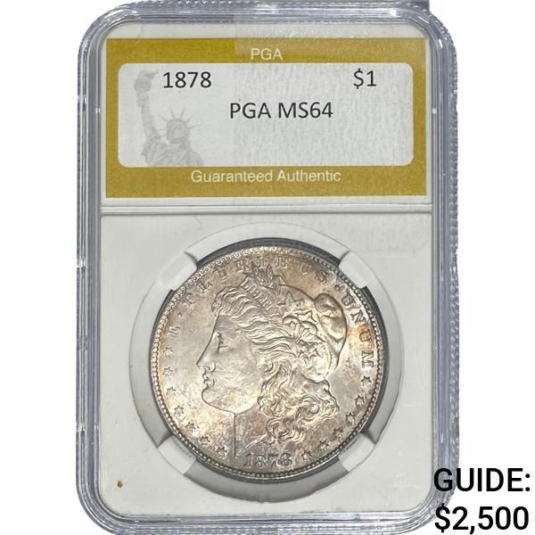 1878 Morgan Silver Dollar PGA MS64