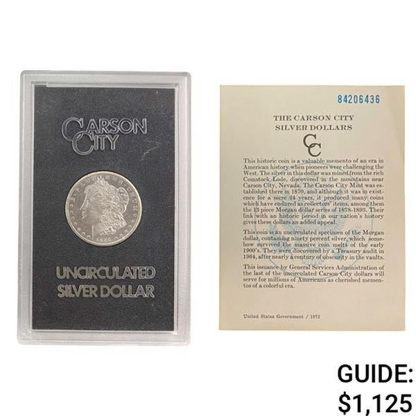 1884-CC Morgan Silver Dollar GSA UNC PL