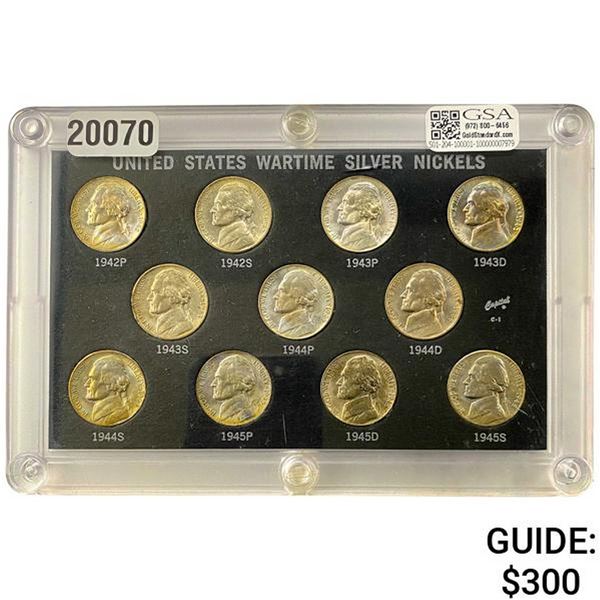 1942-1945 U.S. Wartime Silver Nickels