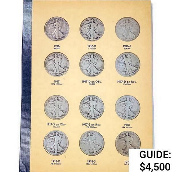 [2] 1916-1947 Walking Half Dollar Books (65 Coins)  GEMBU