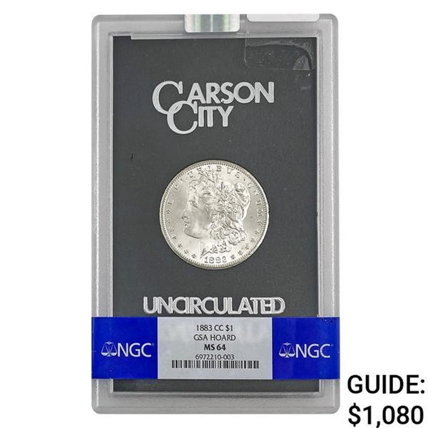 1883-CC Morgan Silver Dollar NGC MS64 GSA