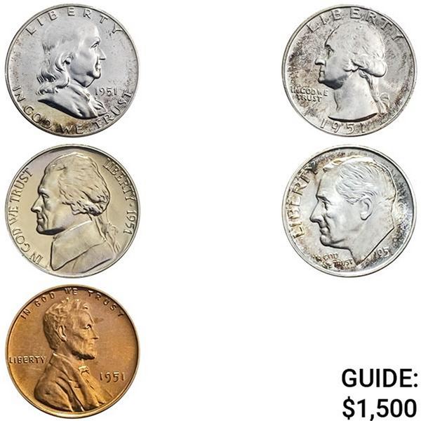 1951 U.S. Proof Set 1C-50C