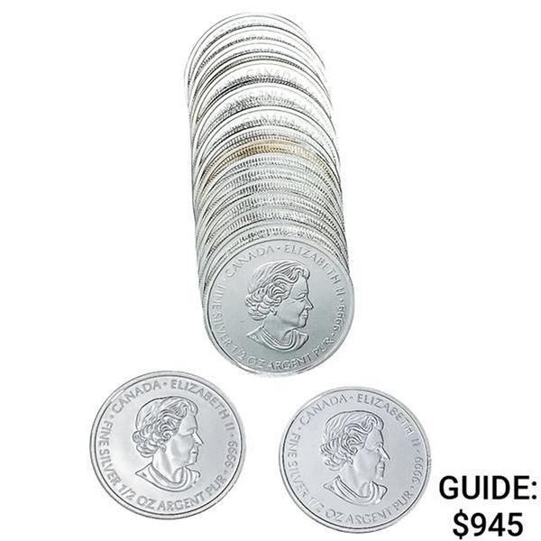 2015 GEM BU Canada 1/2oz Silver $2 Coin Roll [20 Coins]