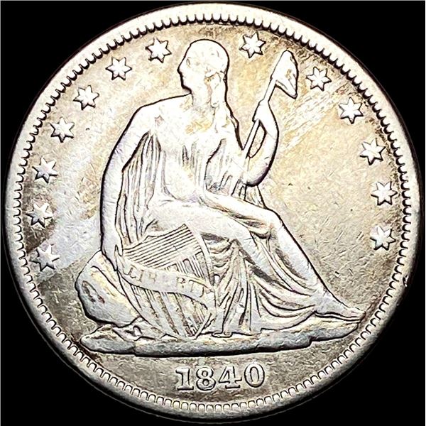 1840 Seated Liberty Half Dollar LIGHTLY CIRCULATED