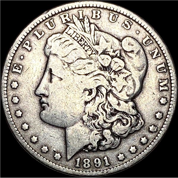 1891 Silver Morgan Dollar NEARLY UNCIRCULATED