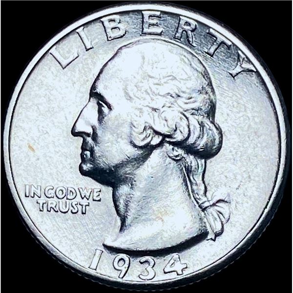 1934 Silver Washington Quarter CHOICE BU
