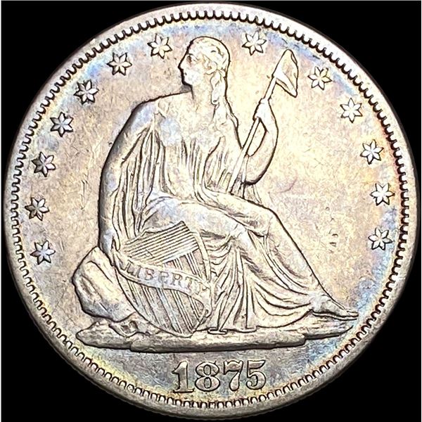 1875 Seated Liberty Half Dollar CLOSELY UNCIRCULATED