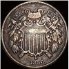 Image 1 : 1866 Copper Two-Cent Piece NEARLY UNCIRCULATED