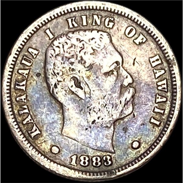 1883 Silver Dime Hawaii Kalakaua I LIGHTLY CIRCULATED