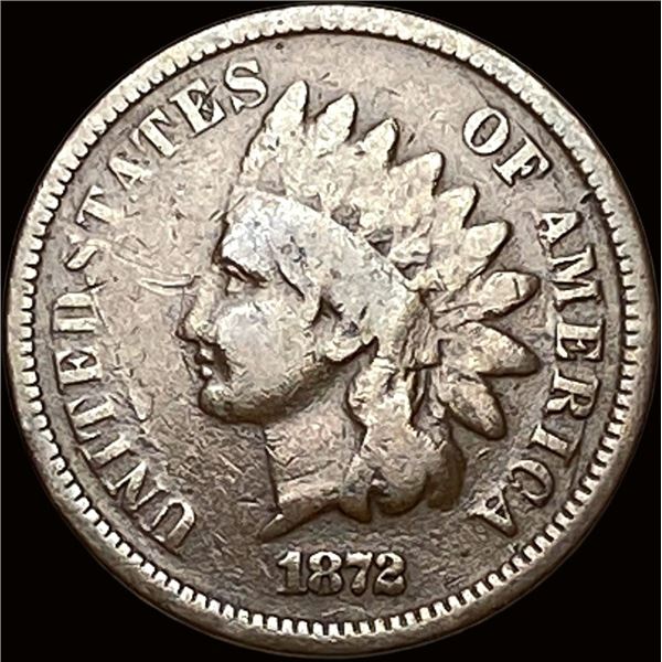 1872 Indian Head Cent LIGHTLY CIRCULATED