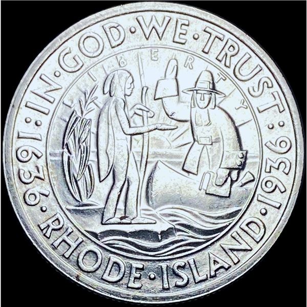 1936 Silver Rhode Island Half Dollar GEM BU