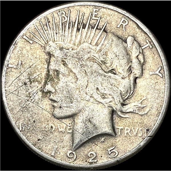 1925-S Silver Peace Dollar NEARLY UNCIRCULATED