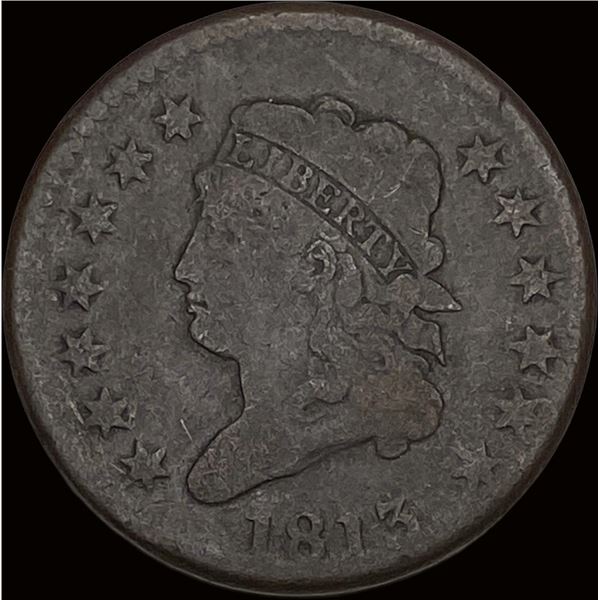 1813 Classic Head Large Cent NICELY CIRCULATED