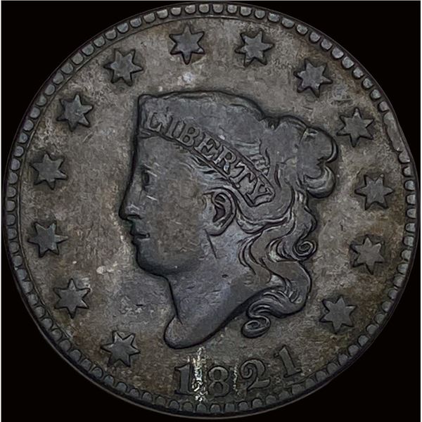 1821 Coronet Head Large Cent LIGHTLY CIRCULATED
