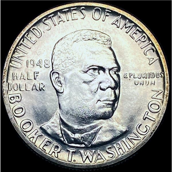 1948 Silver Half Dollar Booker T. Washington GEM BU