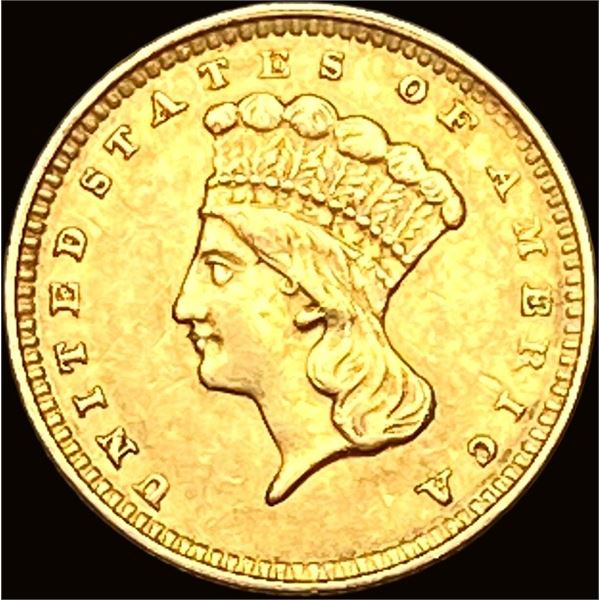 1856 Gold $1 Indian Princess Head Type 2 CHOICE AU