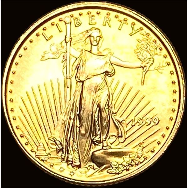 1999 1/10 oz Gold American Eagle $5 SUPERB GEM BU