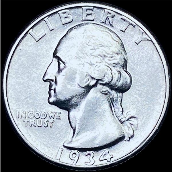 1934 Silver Washington Quarter CHOICE BU