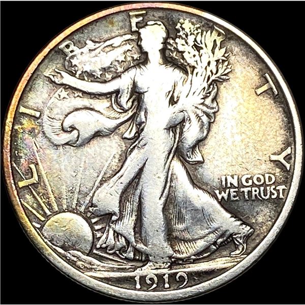 1919-D Silver Walking Liberty Half Dollar LIGHTLY CIRCULATED