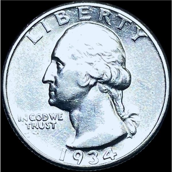 1934 Silver Washington Quarter CHOICE BU
