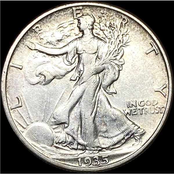 1935-S Silver Half Dollar Walking Liberty LIGHTLY CIRCULATED