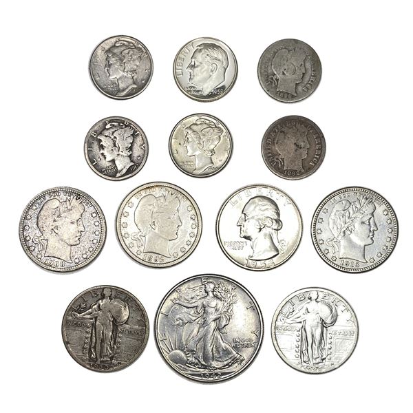 1892-1959 US Silver Type Coin Lot [13 Coins]