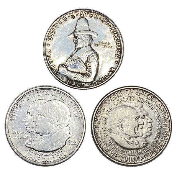 1920-1952 US Commemorative Half Dollar Lot [3 Coins]