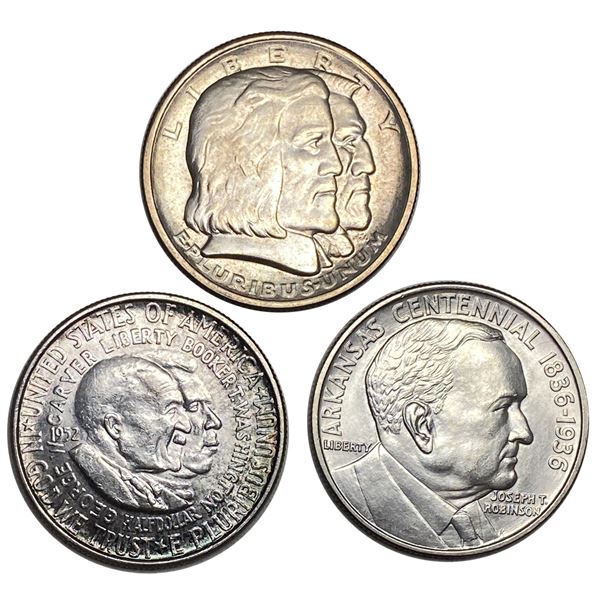 1936-1952 GEM BU Commemorative Half Dollar Lot [3 Coins]
