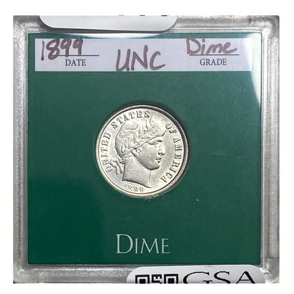 1899 Barber Dime MS