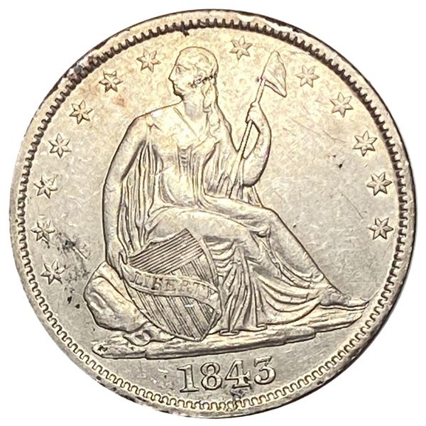 1843 Seated Liberty Half Dollar XF