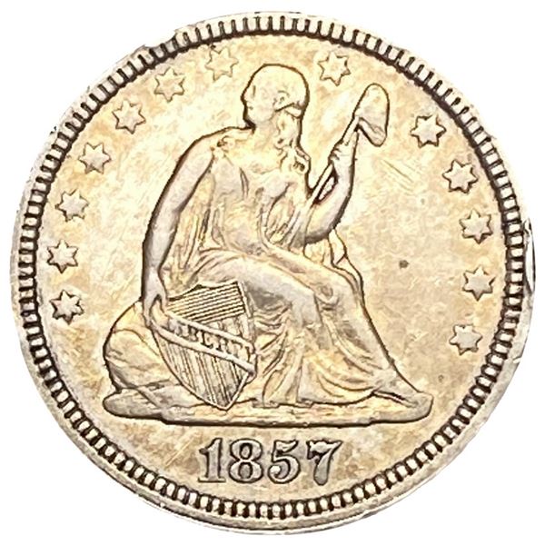 1857 Seated Liberty Quarter XF