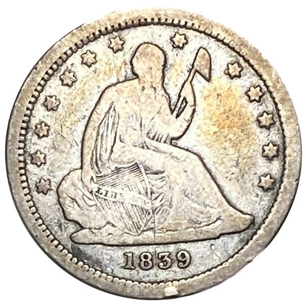 1839 Seated Liberty Quarter Fine