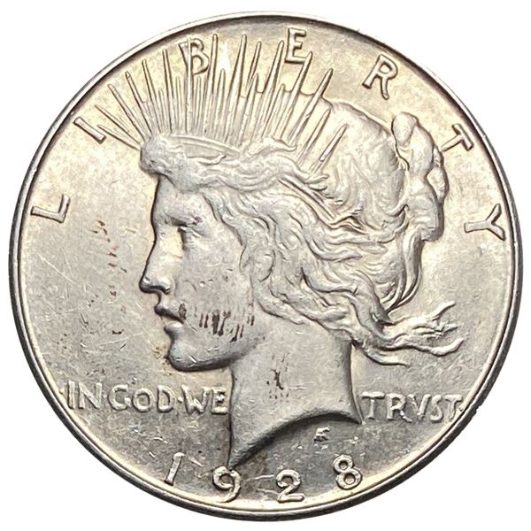 1928-S Silver Peace Dollar AU