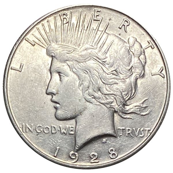 1928-S Silver Peace Dollar AU