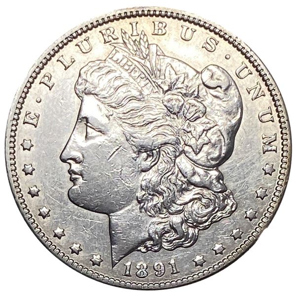 1891-CC Morgan Silver Dollar AU