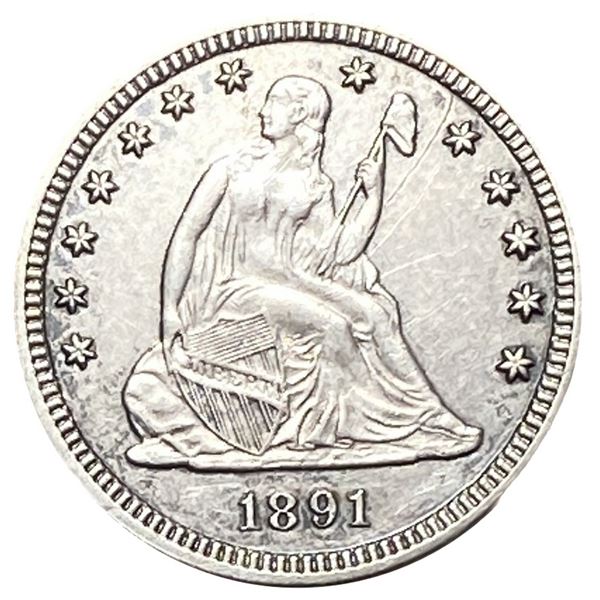 1891 Seated Liberty Quarter AU