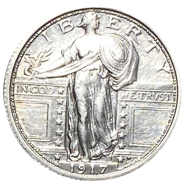 1917 T1 FH Standing Liberty Quarter AU