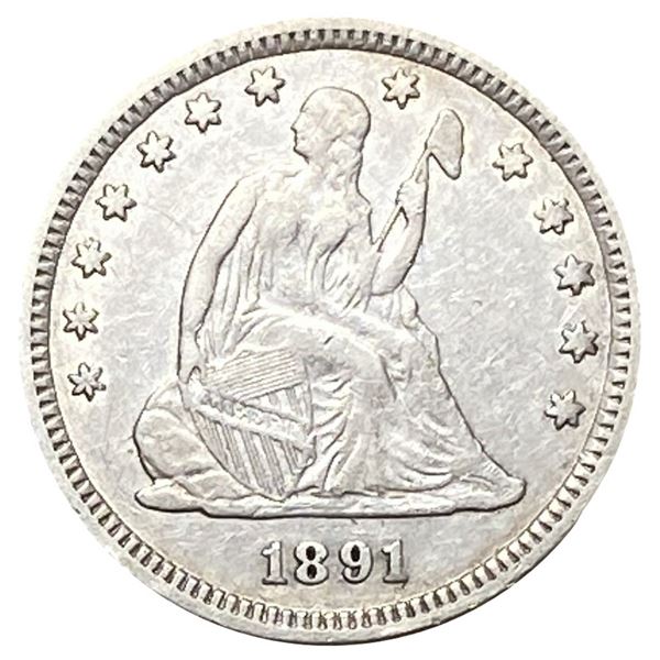 1891 Seated Liberty Quarter XF
