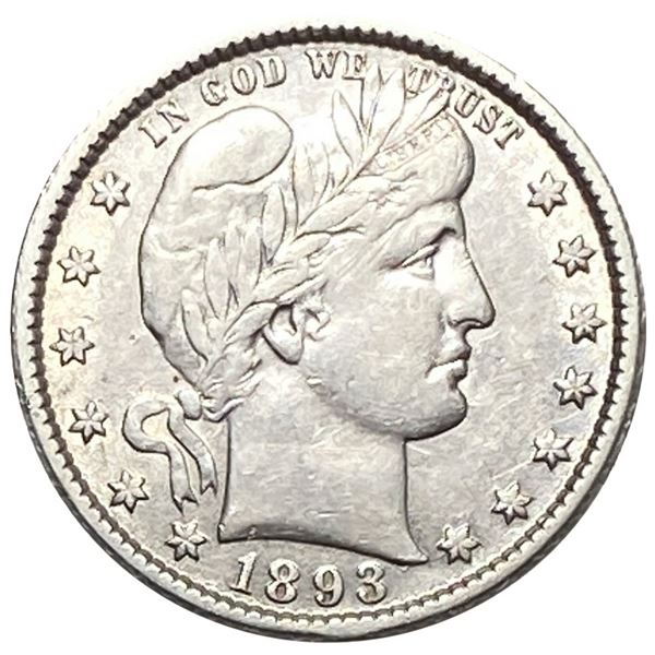 1893-O Barber Quarter XF