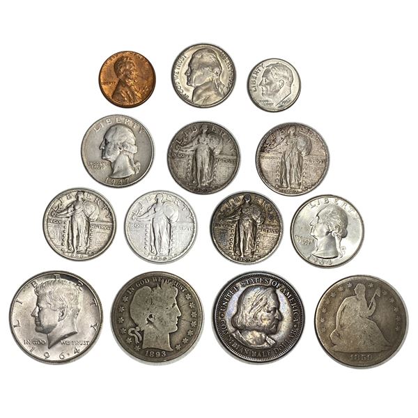 1859-1964 Better Date US Type Coin Lot [14 Coins]