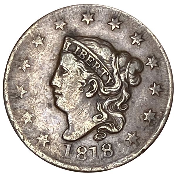 1818 Coronet Head Large Cent VF