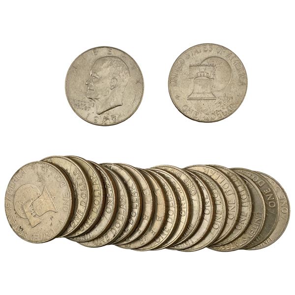 1971-1978 2 US Ike Clad Dollar Rolls Lot [40 Coins]