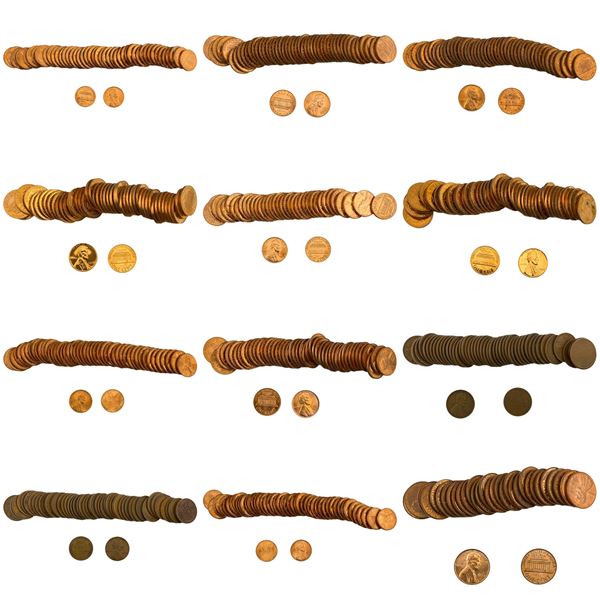 1921-1970 HIGH GRADE Lincoln Wheat/Memorial Cent Lot [670 Coins]