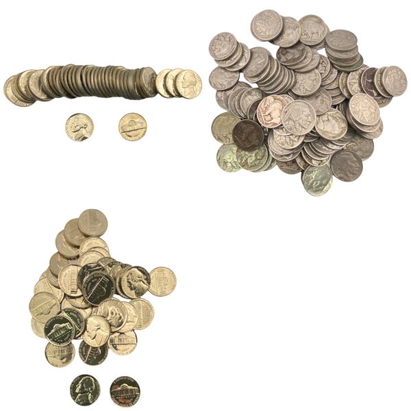 1936-1960 Buffalo and Jefferson Nickel Lot [180 Coins]