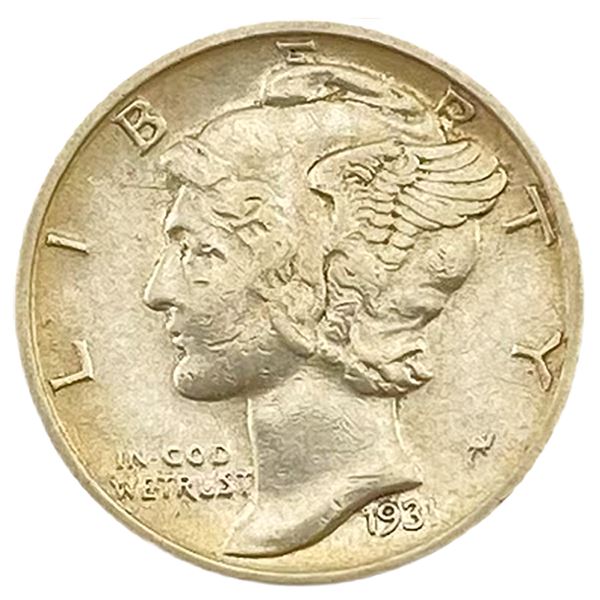 1931-S Mercury Silver Dime AU
